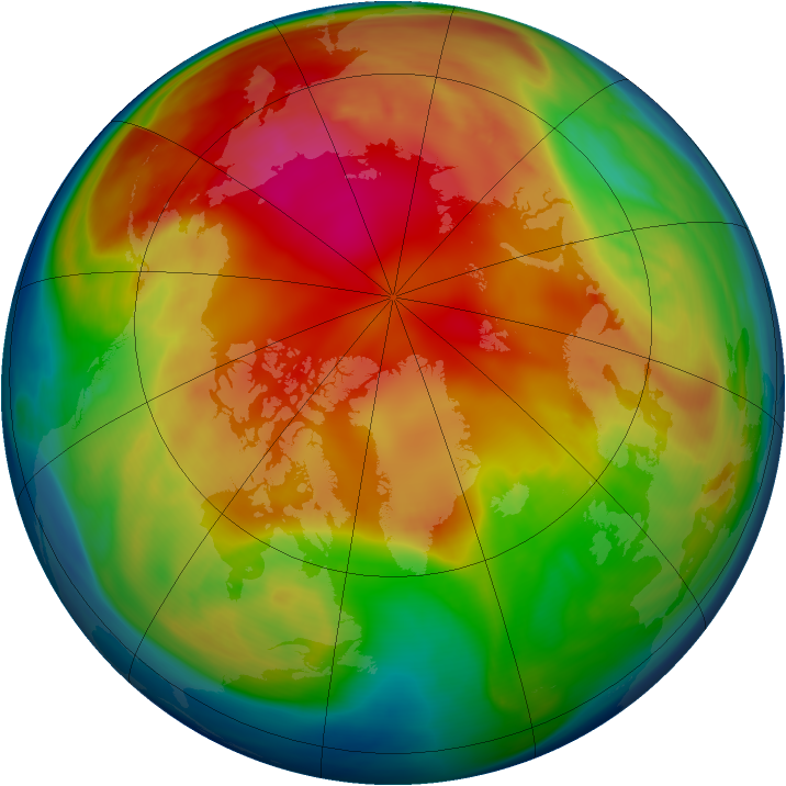 Arctic ozone map for 06 February 2006